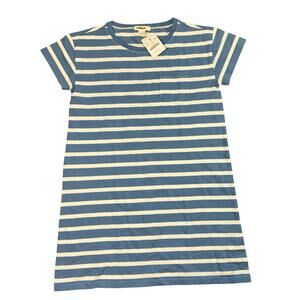 Crewcuts Dress Girls Blue Striped‎ Nautical School Casual Short Sleeve Size 7